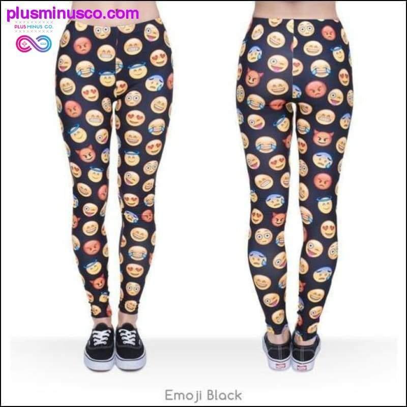 Emoji printede leggings - plusminusco.com