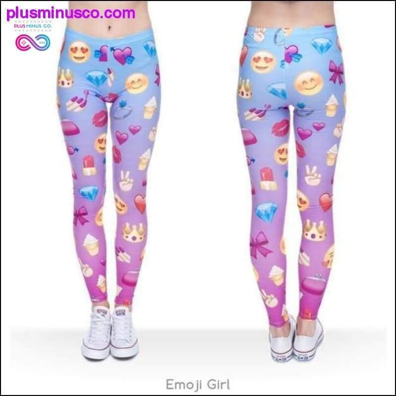Emoji printede leggings - plusminusco.com