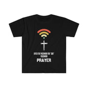 Enter the password for "GOD" password PRAYER Unisex Soft style T-Shirt - plusminusco.com