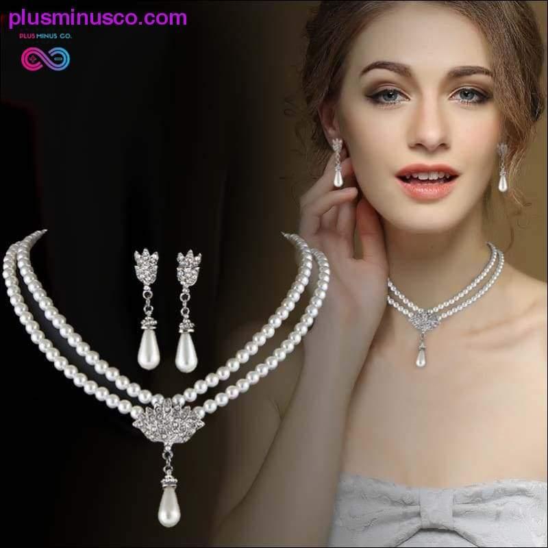 European And American Jewelry Bride Pearl Crystal With Short - plusminusco.com