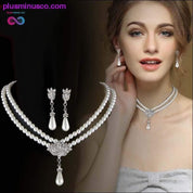 European And American Jewelry Bride Pearl Crystal With Short - plusminusco.com