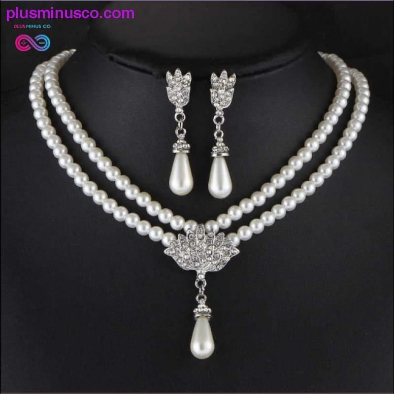 European And American Jewelry Bride Pearl Crystal With Short - plusminusco.com