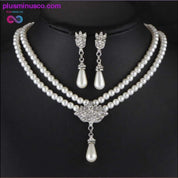 European And American Jewelry Bride Pearl Crystal With Short - plusminusco.com