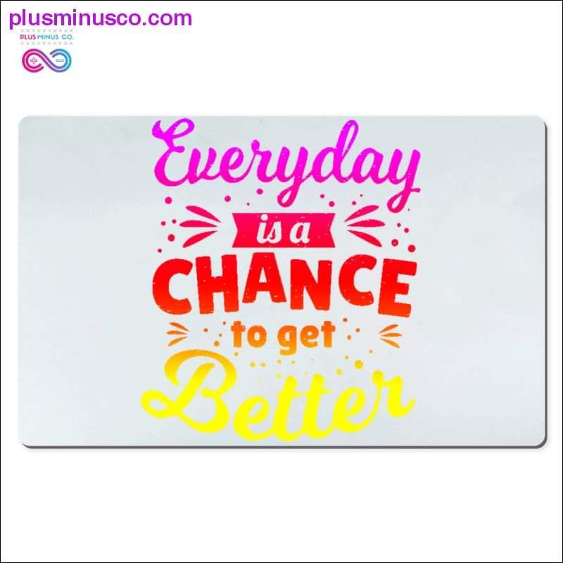 Everyday is a chance to get better Desk Mats - plusminusco.com