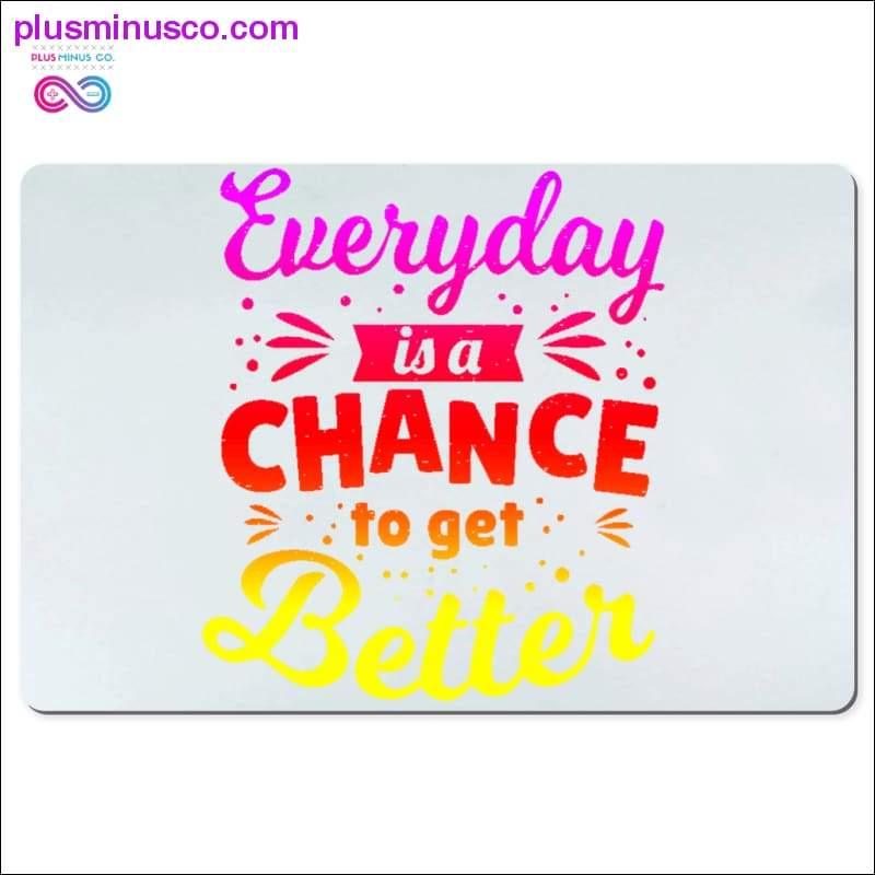 Everyday is a chance to get better Desk Mats - plusminusco.com