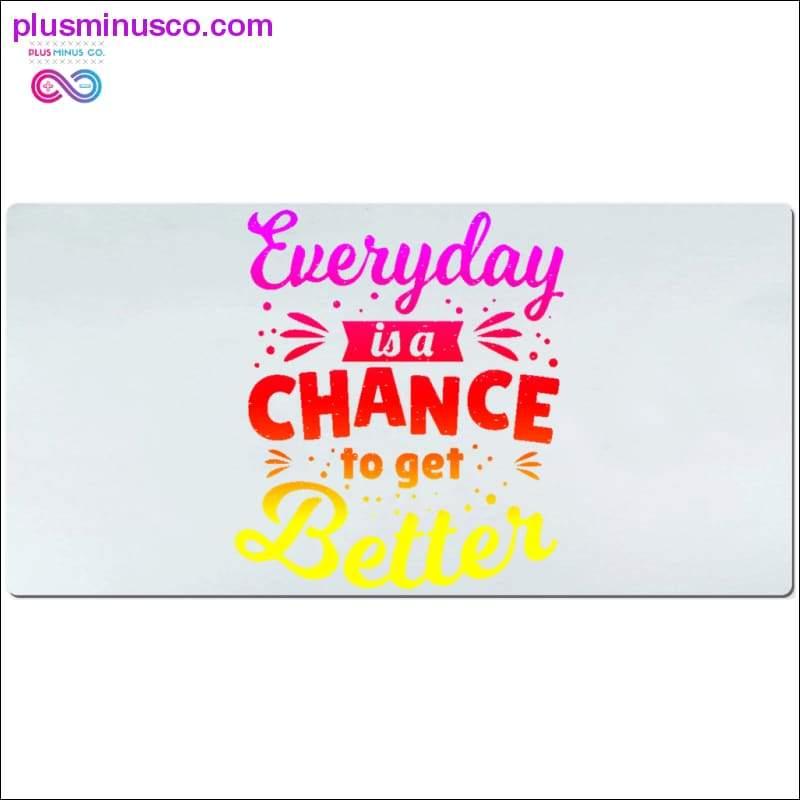 Everyday is a chance to get better Desk Mats - plusminusco.com