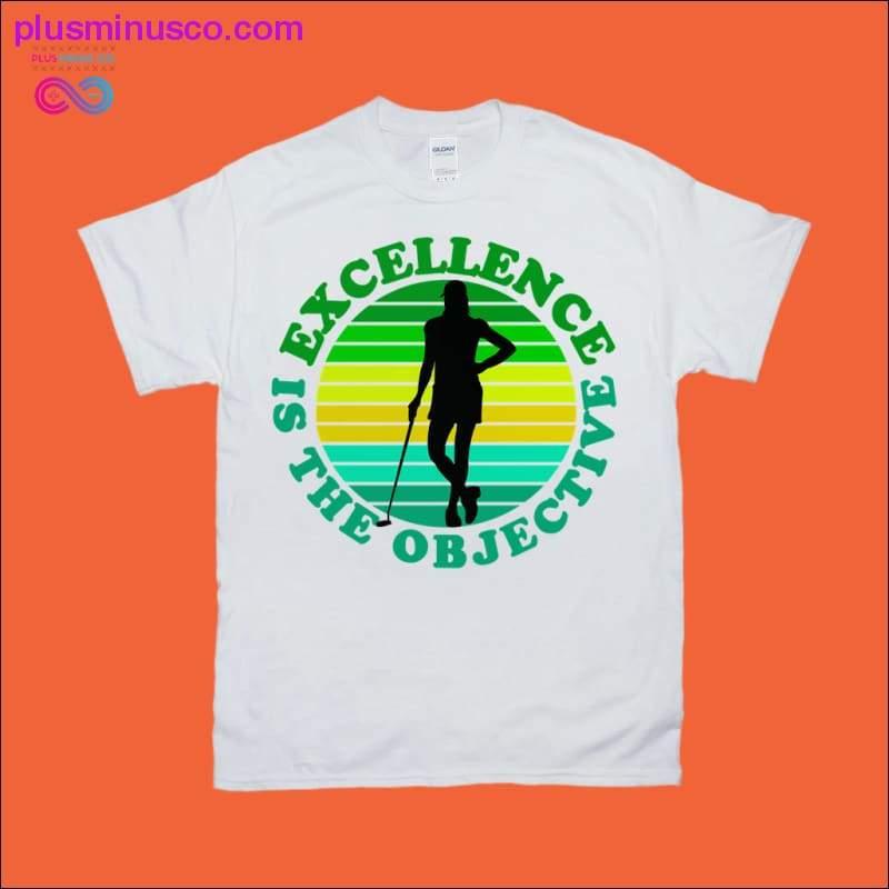 Excellence is the objective | Female Golfer | Green Retro - plusminusco.com