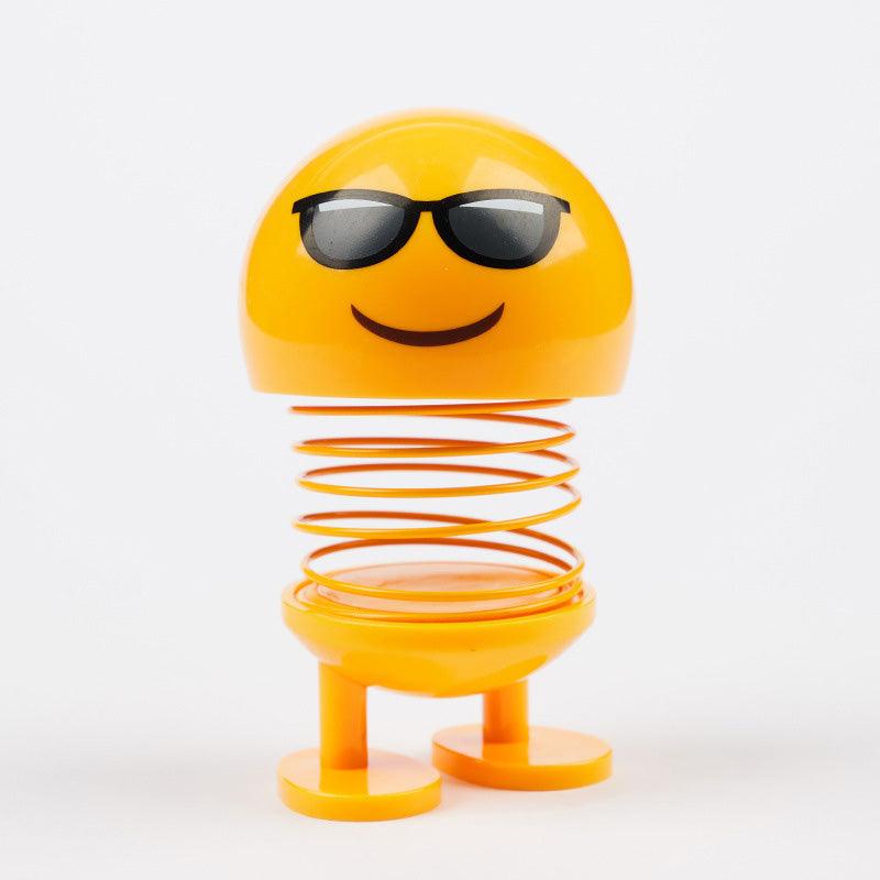 Expression Pack Spring Shaking His Head Doll Car Car Decoration Shaking Sound Explosion Style Spring Man Decoration Spring Doll 2pcs - plusminusco.com