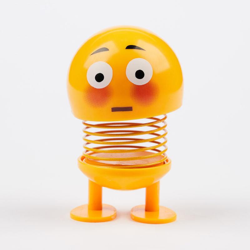 Expression Pack Spring Shaking His Head Doll Car Car Decoration Shaking Sound Explosion Style Spring Man Decoration Spring Doll 2pcs - plusminusco.com