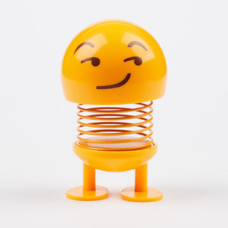 Expression Pack Spring Shaking His Head Doll Car Car Decoration Shaking Sound Explosion Style Spring Man Decoration Spring Doll 2pcs - plusminusco.com
