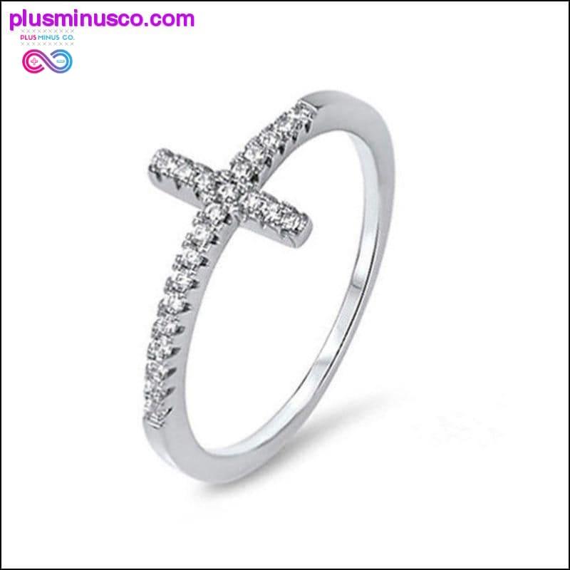Išskirtinis sidabru dengtas žiedas moterims Eternity Christian – plusminusco.com