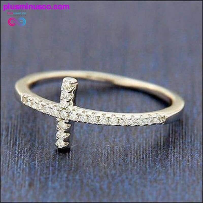 Exquisiter versilberter Ring für Damen Eternity Christian – plusminusco.com
