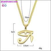 Eye Of Horus Pendant Stainless steel Gold Color Necklace - plusminusco.com