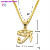 Auge des Horus Anhänger Edelstahl Goldfarbene Halskette - plusminusco.com