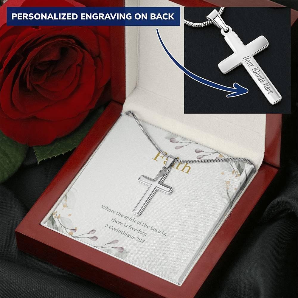 Glaube-Kreuz-Halskette, Glaube, Ehefrau-Halskette, An meine Frau, Geschenk - plusminusco.com