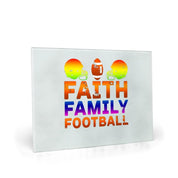 Faith Family and Football Glass Cutting Boards - plusminusco.com
