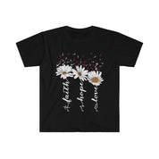 Faith Hope Love T-shirt unisex Soft style Bawełna, Okrągły dekolt, DTG, Odzież męska, Regularny krój, T-shirty, Odzież damska - plusminusco.com
