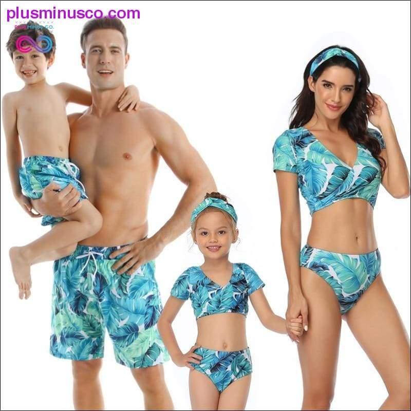 Family Matching Outfit Swimwear Women Swimsuit Mother - plusminusco.com