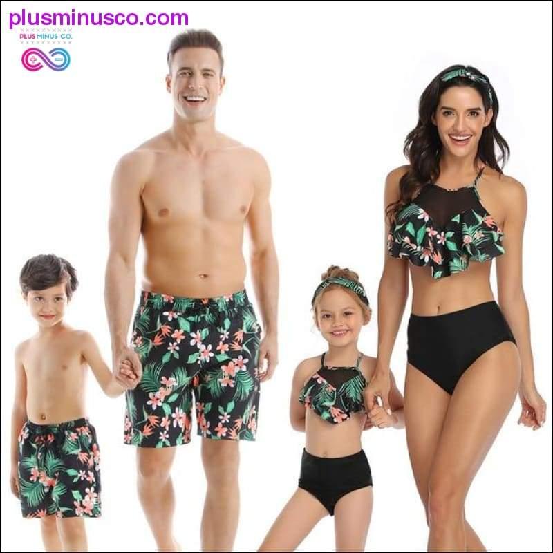 Family Matching Outfit Swimwear Women Swimsuit Mother - plusminusco.com
