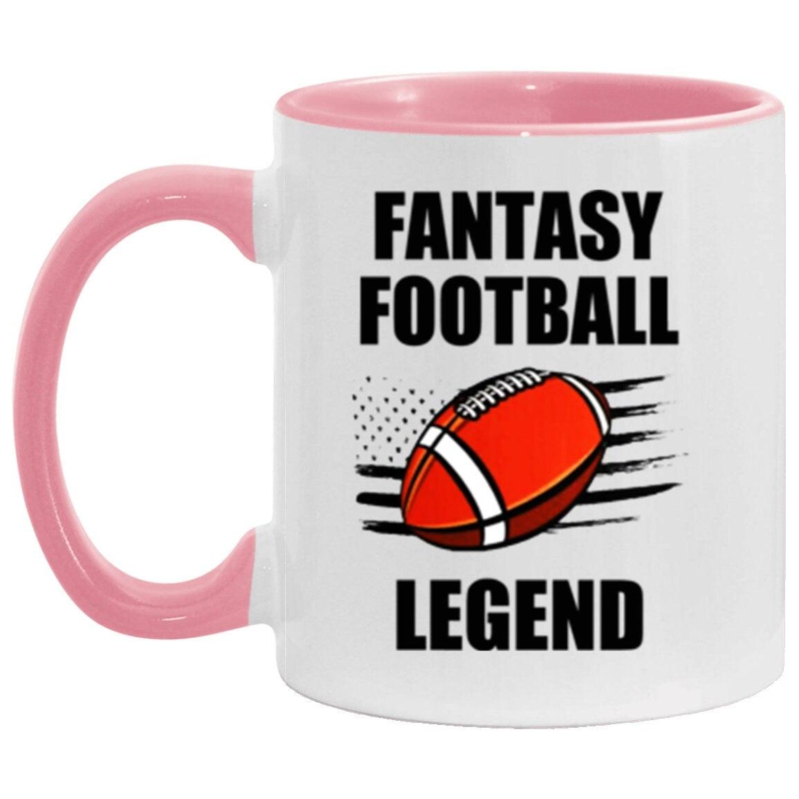 Fantasy Football Legend Accent šalica, smiješna FFL nogometna šalica, fantasy sportska šalica na dar 11 oz. Accent šalica, keramička šalica za fantasy nogomet - plusminusco.com