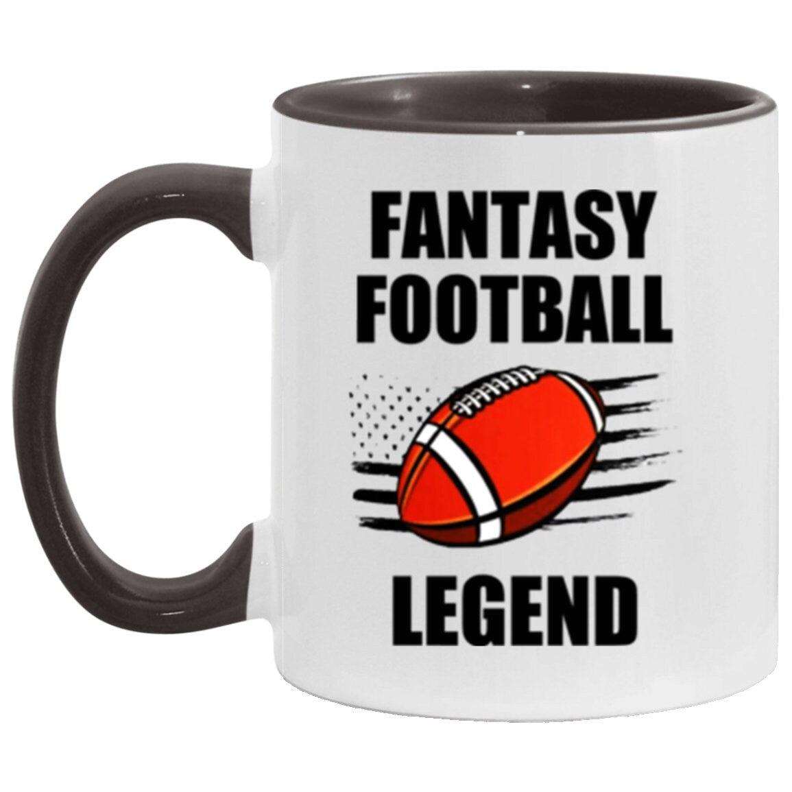 Fantasy Football Legend Accent Mug, Funny FFL Football Mug, Fantasy Sports Mug Gift,gift for fantasy Football  fan - plusminusco.com