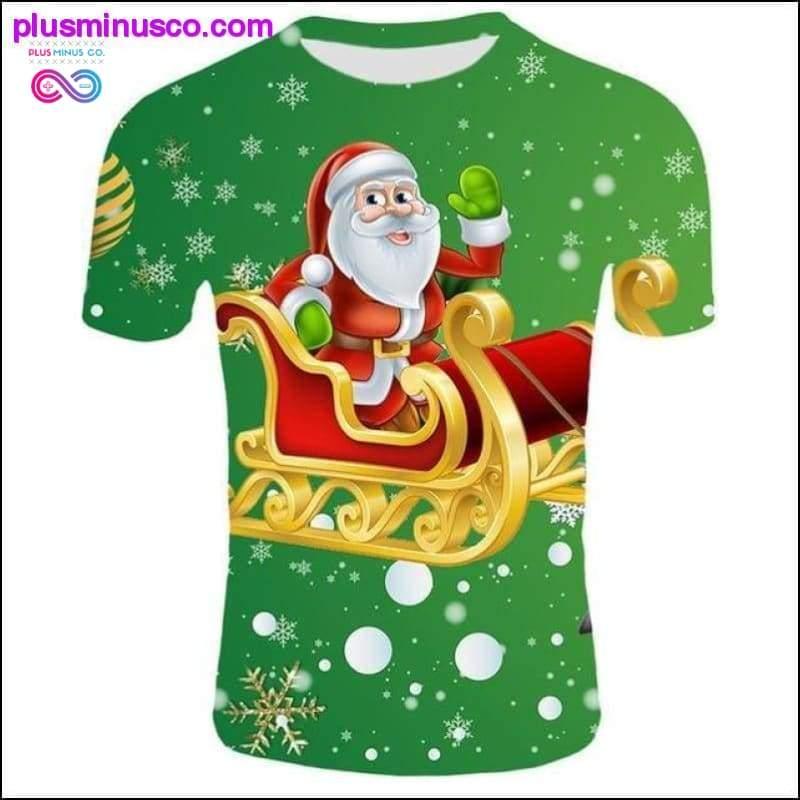 Tricouri de Crăciun la modă pentru bărbați - Moș Crăciun amuzant - plusminusco.com