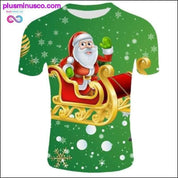 Camisetas navideñas de moda para hombre - Papá Noel divertido - plusminusco.com