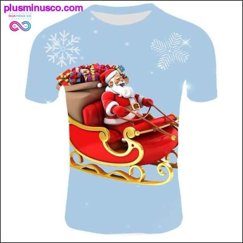 Madingi kalėdiniai marškinėliai vyrams – Linksmasis Kalėdų Senelis – plusminusco.com