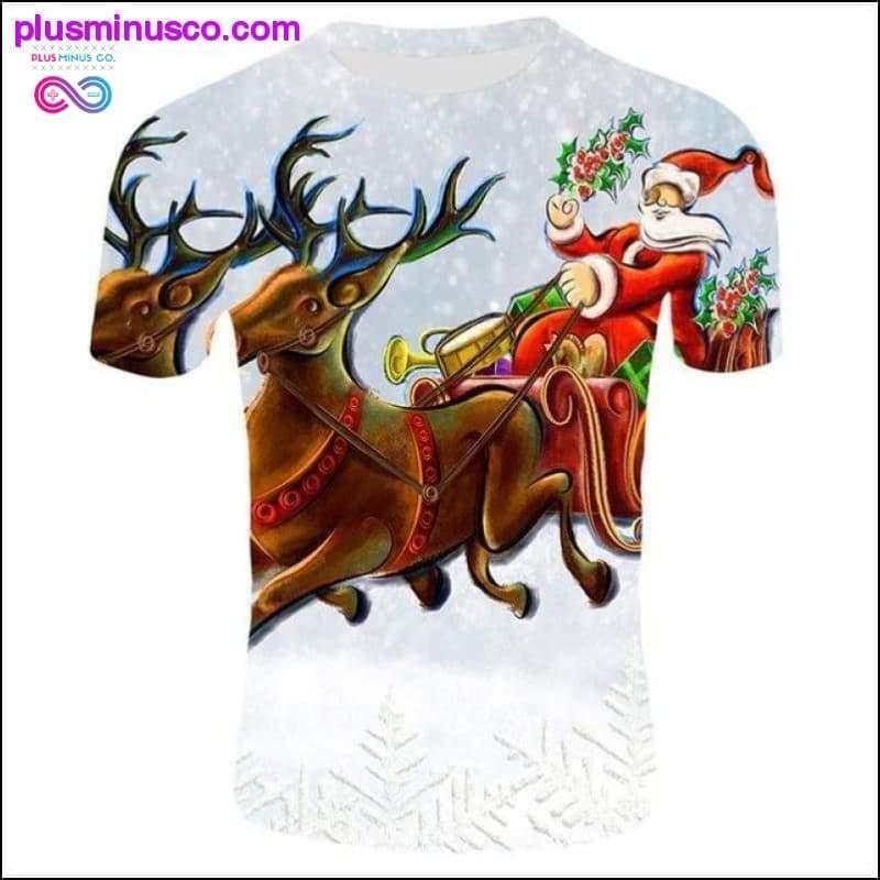 Fashion Christmas T-Shirts for Men - Funny Santa Claus - plusminusco.com