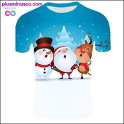 Camisetas navideñas de moda para hombre - Papá Noel divertido - plusminusco.com