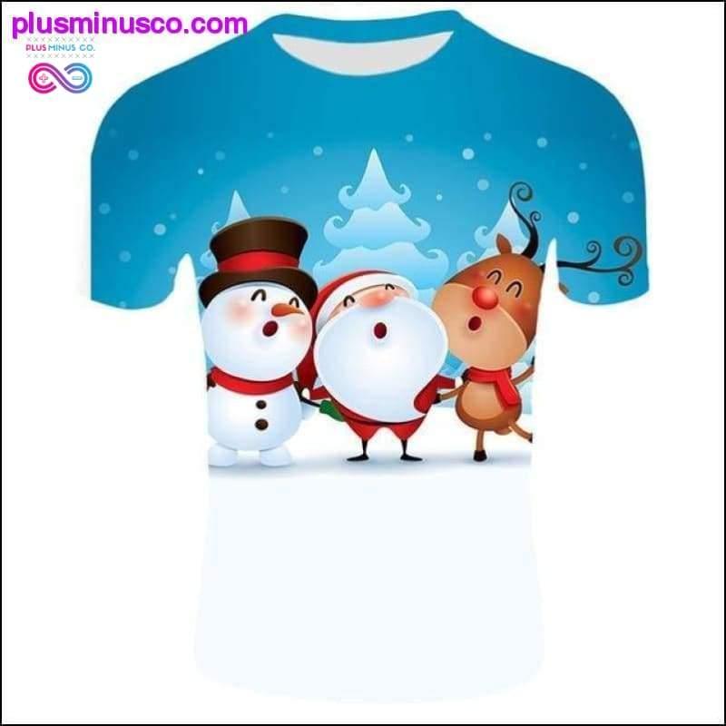 Модныя калядныя футболкі для мужчын - Вясёлы Санта-Клаўс - plusminusco.com
