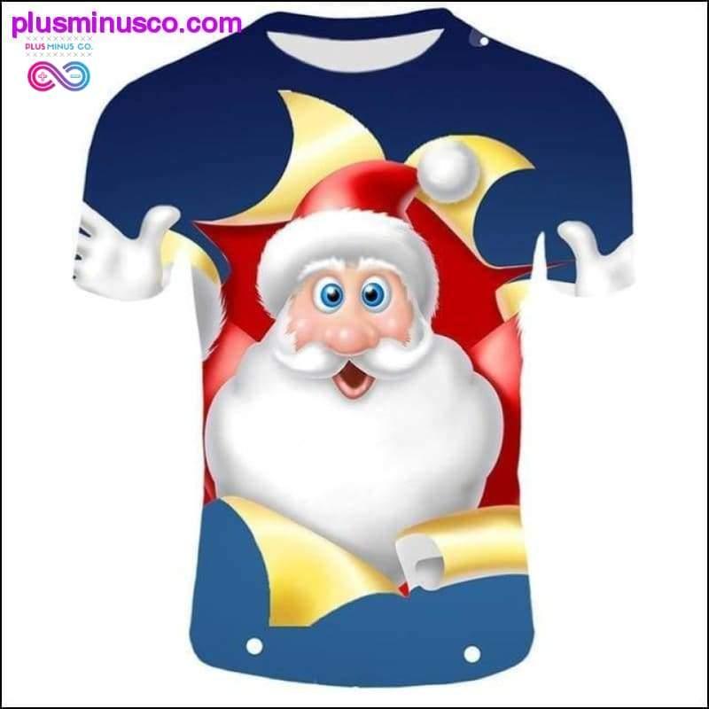 Módne vianočné tričká pre mužov - Vtipný Santa Claus - plusminusco.com