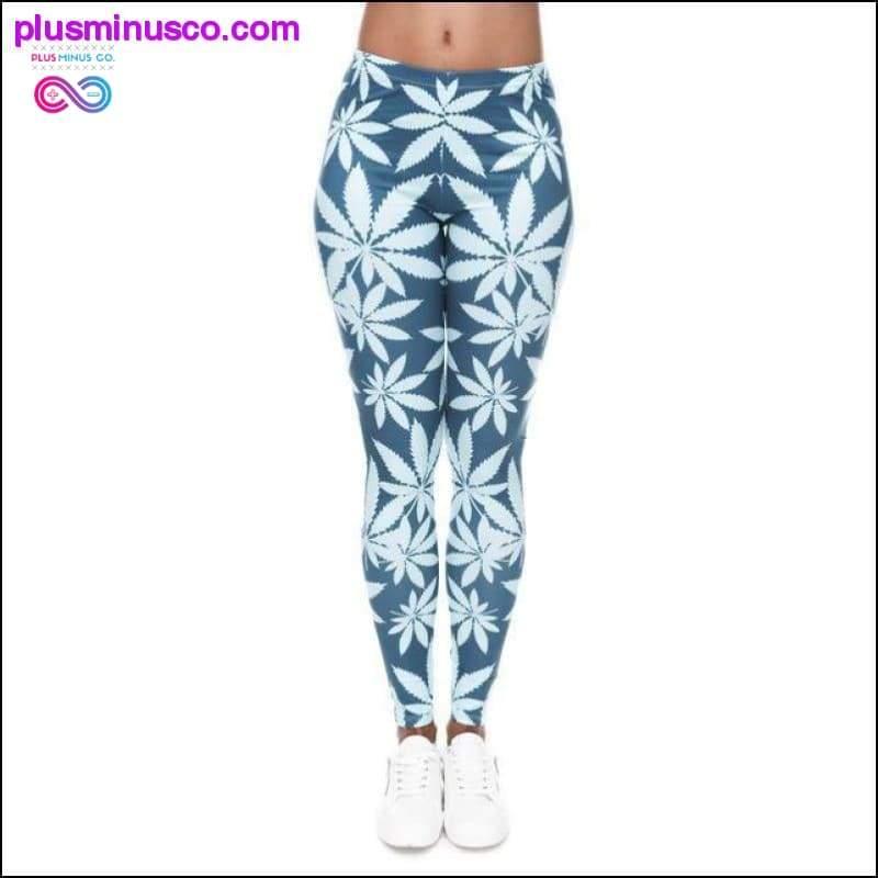 Fashion High Waisted Slim Women's Trouser Leggings with Mint - plusminusco.com