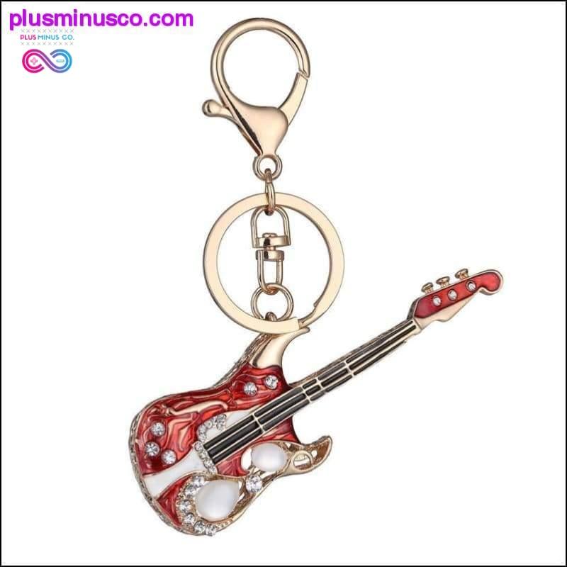 سلسلة مفاتيح الموضة سلسلة مفاتيح الجيتار الصغير - plusminusco.com