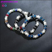 Fashion Shiny mulher Jewelry Colorful Rhinestone Faux Pearl - plusminusco.com