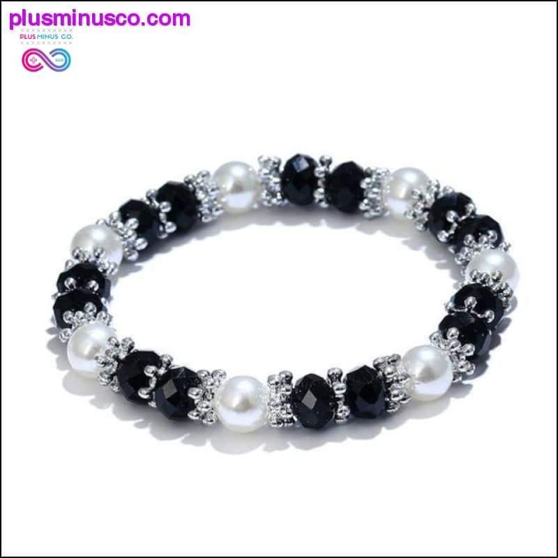 Fashion Shiny mulher Jewelry Colorful Rhinestone Faux Pearl - plusminusco.com