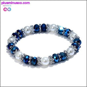 Fashion Shiny mulher Jewelry Colorful Rhinestone Faux Pearl - plusminusco.com