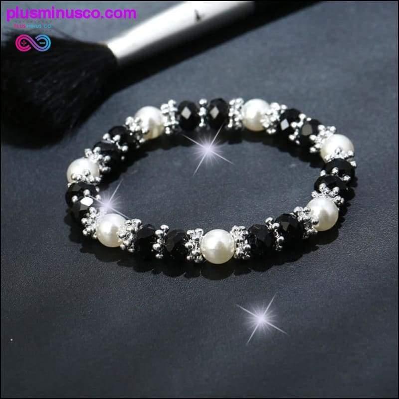 Fashion Shiny mulher Jewelry Colorful Rhinestone Faux Pearl - plusminusco.com