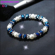 Fashion Shiny mulher Jewelry Colorful Rhinestone Faux Pearl - plusminusco.com