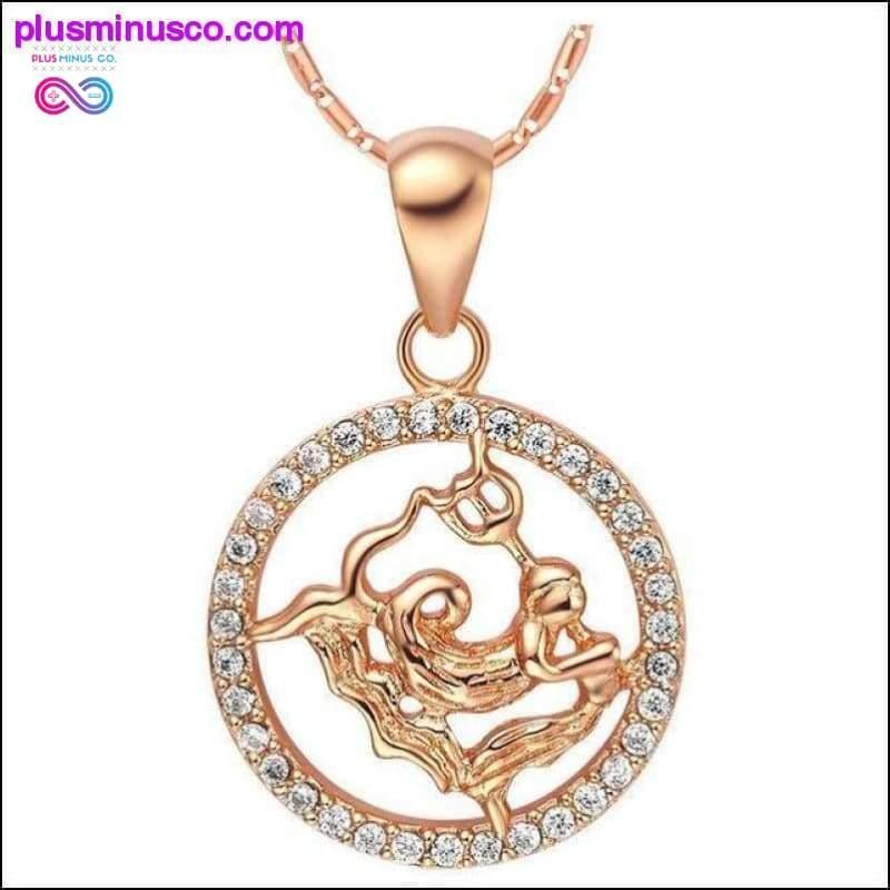 Fashionable 18k Gold Plated Rare 12 Zodiac Signs Necklace - plusminusco.com