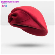 Sombrero de fieltro para mujer, sombrero de fieltro para mujer, estilo británico elegante - plusminusco.com