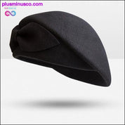 Sombrero de fieltro para mujer, sombrero de fieltro para mujer, estilo británico elegante - plusminusco.com