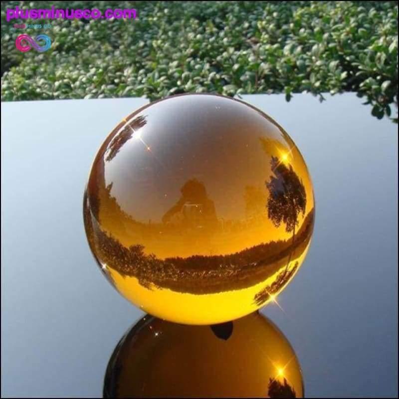 Bola de cristal de obsidiana de vidrio Feng Shui - Bolas curativas de vidrio mágicas Feng Shui - plusminusco.com