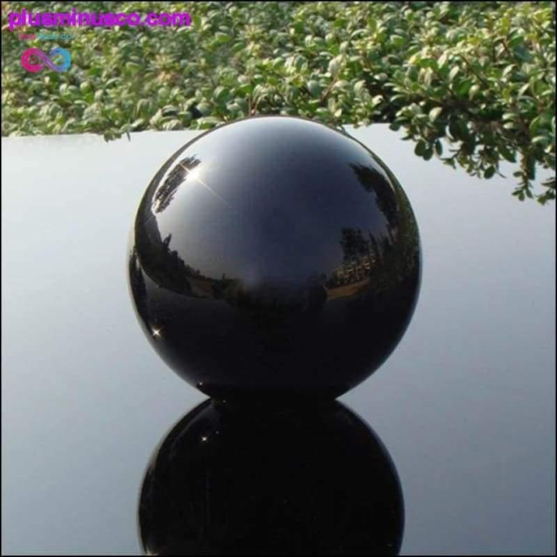 फेंग शुई ग्लास ओब्सीडियन क्रिस्टल बॉल - मैजिक फेंग शुई ग्लास हीलिंग बॉल्स - प्लसमिनस्को.कॉम