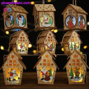 Festival Led Light Wood House Santa Claus vánoční strom - plusminusco.com