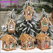 Festival Led Light Wood House Santa Claus vánoční strom - plusminusco.com