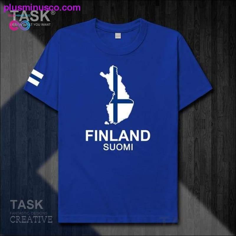 فنلندا الفنلندية الفنلندية FIN هلسنكي تي شيرت رجالي جديد قصير - plusminusco.com