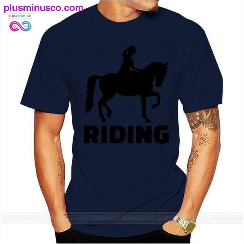 Finnland Horse Riding Girl Club T-skyrta Stór stærð Navy Blue - plusminusco.com