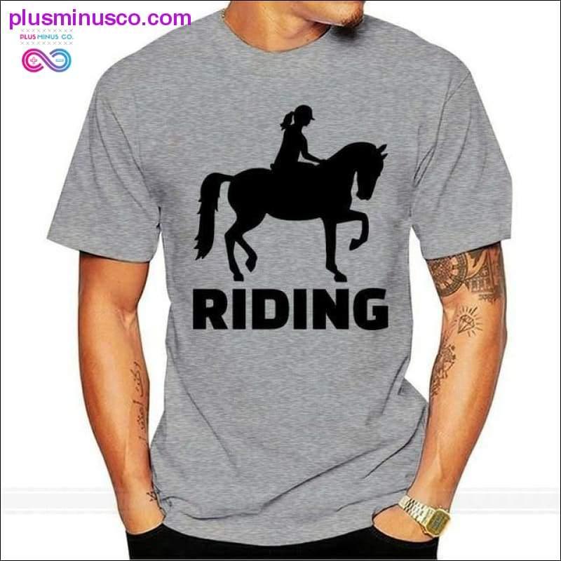 Finnland Horse Riding Girl Club T-Shirt Große Größe Marineblau - plusminusco.com