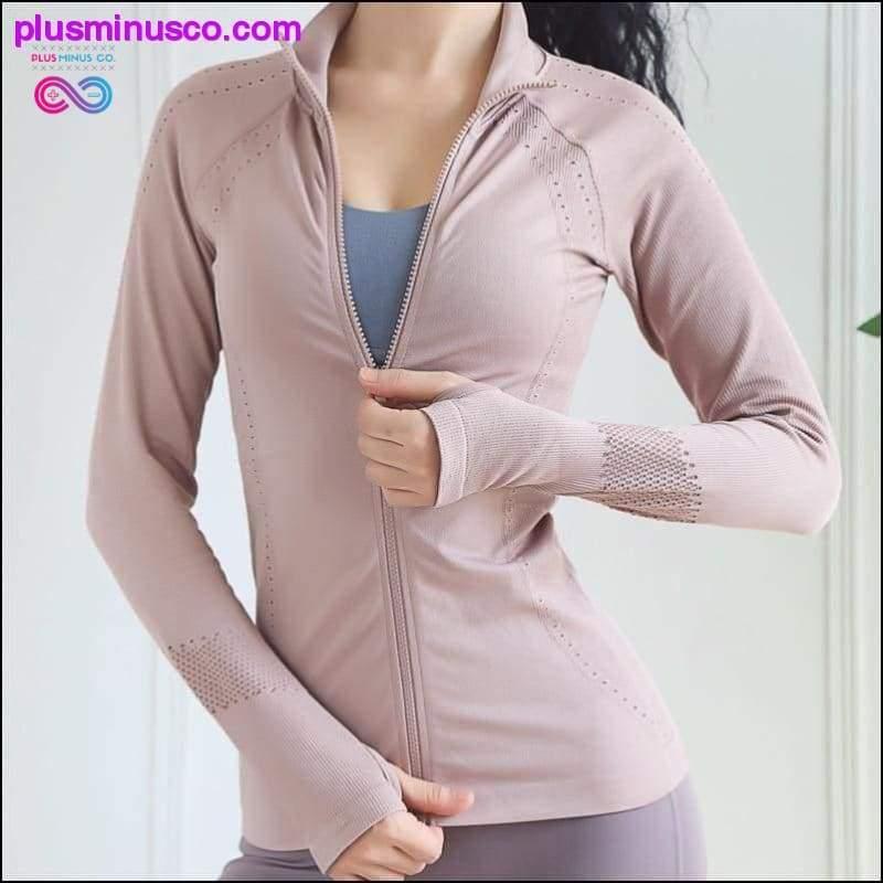 Fitness Jacket Long Sleeve Sport Tops Gym Tight Yoga Shirts - plusminusco.com